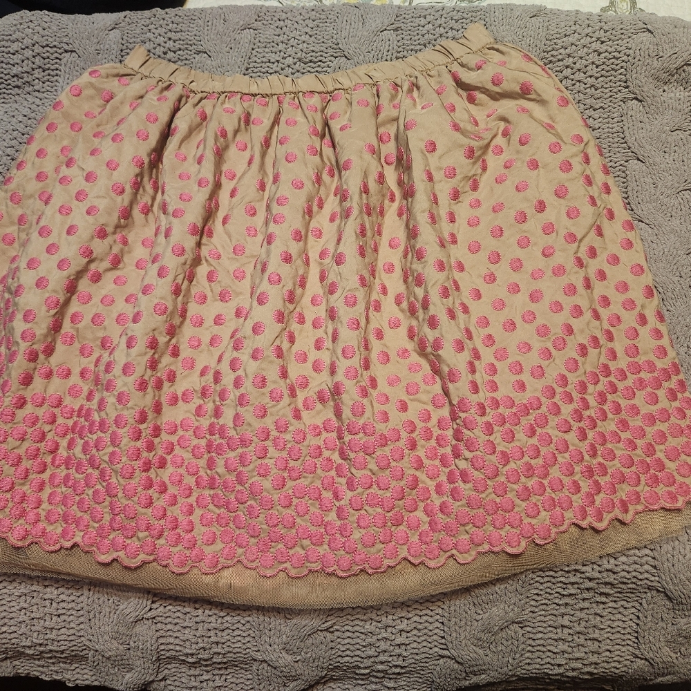 Lands' End Kids Pink Polka Dot Skirt